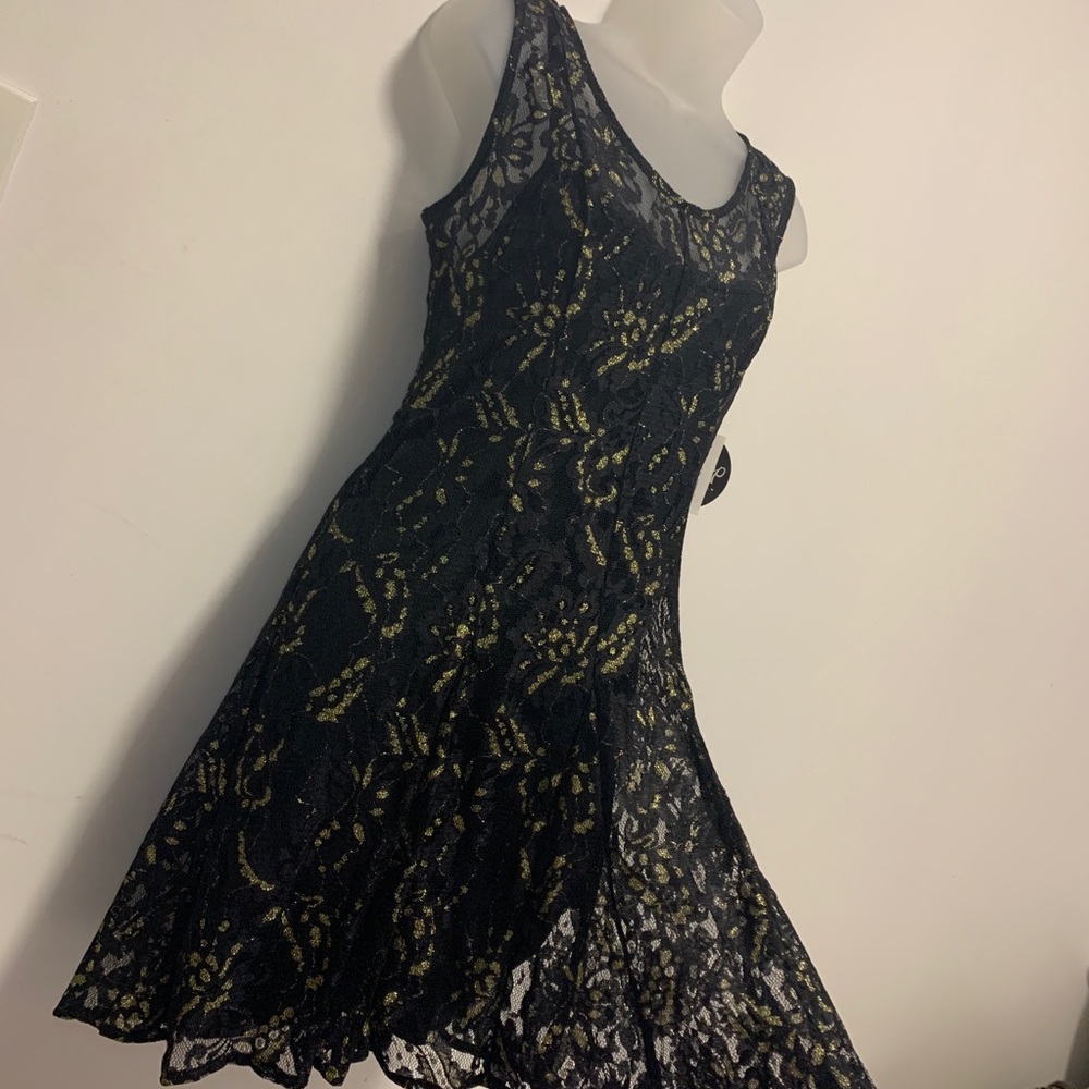 Gold and Black Lace Sundress